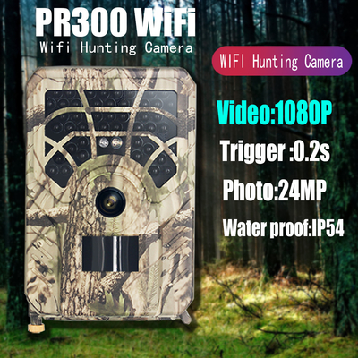 Solar sem fio do App 24MP 1080P do diodo emissor de luz da câmera 46pcs 940nm IR da fuga de PR300A Wifi posto