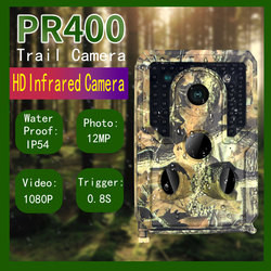 PR400 Hunter Trail Camera PIR 1080p 30FPS impermeável