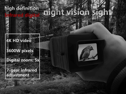 Visão noturna 4k 36MP 2' do monocular de NV3000C bateria incorporado do li 5000mAh da tela
