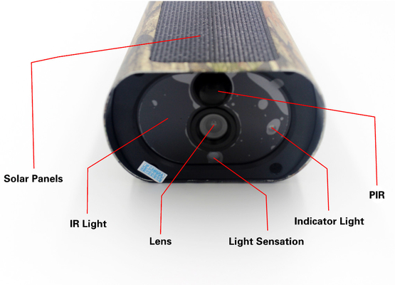 PR500W Wifi que caça o diodo emissor de luz 850nm 1080P sem fio da câmera IP65 solar