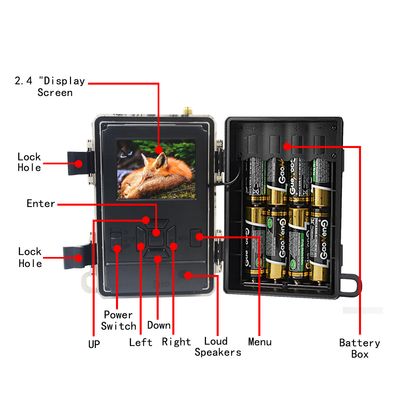 Câmera móvel SIM Card 4G Lte CMOS 24MP da fuga 4.8CG