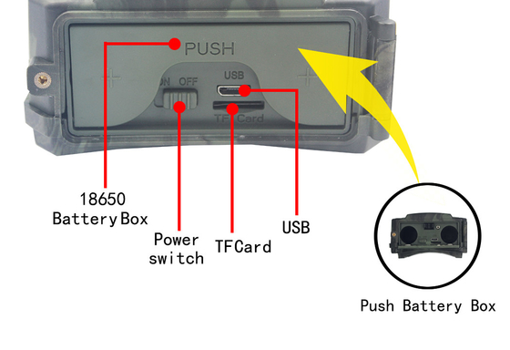 Câmera i1296P IP54 Warterproof PIR APP sem fio da caça de PR300C WIFI