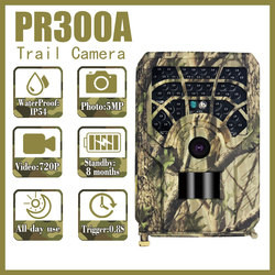 Cartão impermeável 720p do PR 300A Hunter Trail Camera 30FPS IP54 TF