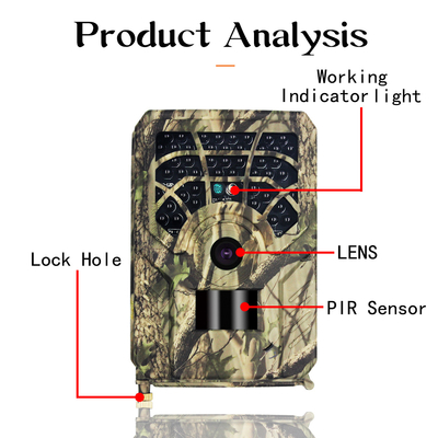 Luzes impermeáveis 720P de PR300A Hunter Trail Camera IP54 46pcs IR