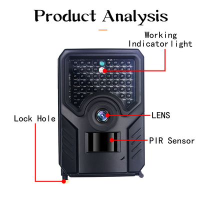 Diodo emissor de luz Difinition alto de PR200B Hunter Trail Camera TF 12MP 1080P 49pcs IR impermeável