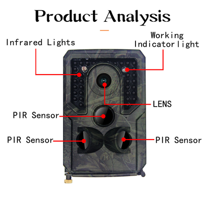 De 16MP 1080P dos animais selvagens PRO IP54 IR luz impermeável da câmara digital PR400