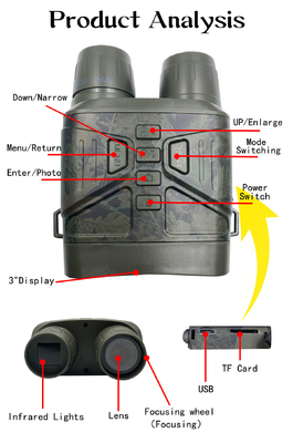 Definição alta binocular da visão noturna 36MP 4k de NV4000C para a caça exterior